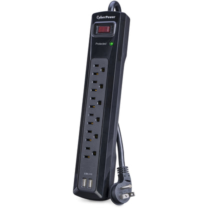 CyberPower CSP604U Professional 6-Outlets Surge with 1200J, 2-2.4A USB and 4FT Cord - Plain Brown Boxes CSP604U