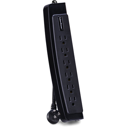 CyberPower CSP604T Professional 6-Outlets Surge Suppressor 4FT Cord and TEL - Plain Brown Boxes CSP604T