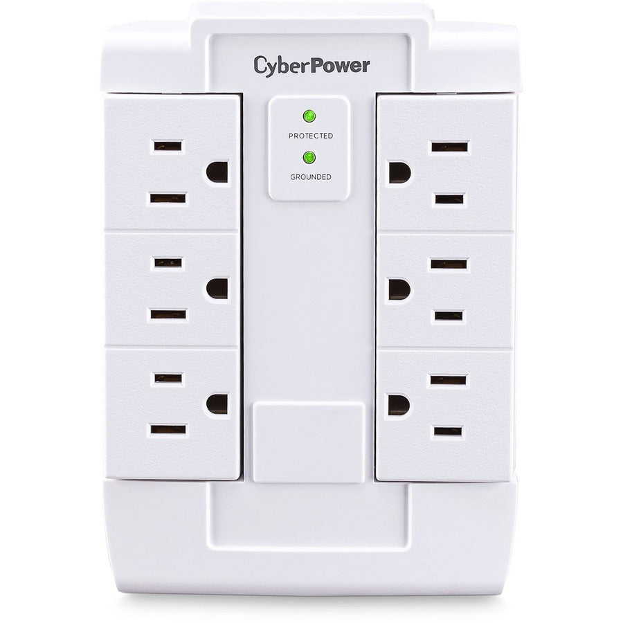 CyberPower CSB600WS Essential 6-Outlets Surge Suppressor Wall Tap and Swivel Outputs - Plain Brown Boxes CSB600WS