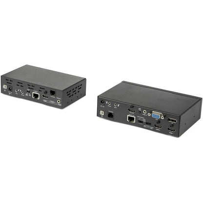 StarTech.com Multi-Input HDBaseT Extender Kit with Built-In Switch and Video Scaler - DisplayPort HDMI and VGA Over CAT6 or CAT5e ST121HDBTSC