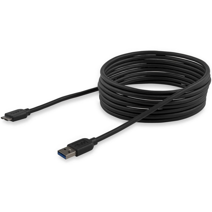 StarTech.com 1m (3ft) Slim SuperSpeed USB 3.0 A to Micro B Cable - M/M USB3AUB1MS