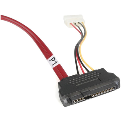 StarTech.com 50cm Serial Attached SCSI SAS Cable - SFF-8484 to 4x SFF-8482 with LP4 Power SAS8482P50