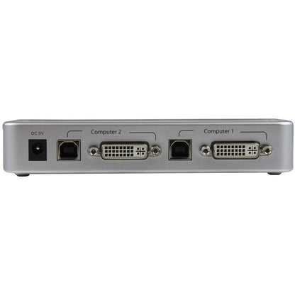 StarTech.com 2 Port USB DVI KVM Switch Kit with Cables USB 2.0 Hub & Audio - USB DVI KVM with Cables and Audio Switching - KVM / audio / USB switch - USB - 2 ports - 1 local user SV211KDVI