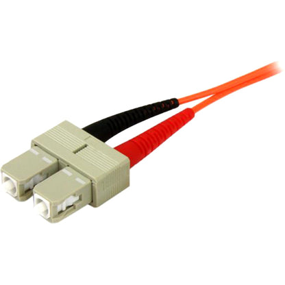 StarTech.com 5m Fiber Optic Cable - Multimode Duplex 50/125 - OFNP Plenum - SC/SC - OM2 - SC to SC Fiber Patch Cable 50FIBPSCSC5