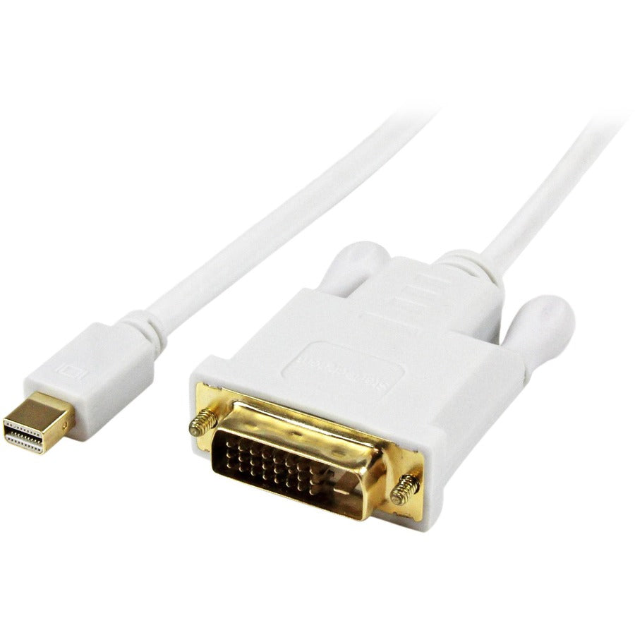 StarTech.com 3 ft Mini DisplayPort to DVI Active Adapter Converter Cable - mDP to DVI 1920x1200 - White MDP2DVIMM3WS