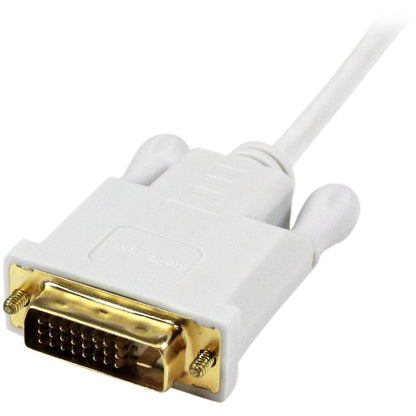 StarTech.com 3 ft Mini DisplayPort to DVI Active Adapter Converter Cable - mDP to DVI 1920x1200 - White MDP2DVIMM3WS