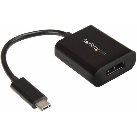 StarTech.com USB C to DisplayPort Adapter 4K 60Hz - USB Type-C to DP 1.4 Monitor Video Converter (DP Alt Mode) - Thunderbolt 3 Compatible USBC-DISPLAYPORT