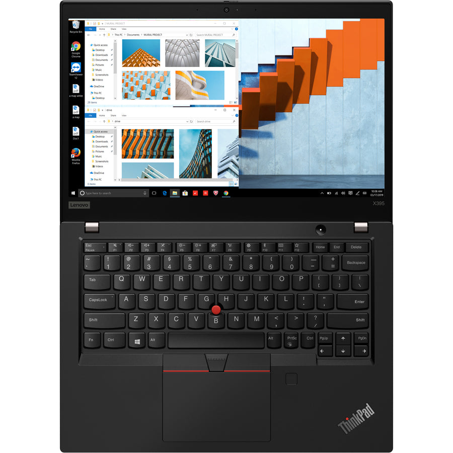 Lenovo ThinkPad X395 20NL000ACA 13.3" Touchscreen Notebook - 1920 x 1080 - AMD Ryzen 7 3700U Quad-core (4 Core) 2.30 GHz - 8 GB Total RAM - 512 GB SSD - Black 20NL000ACA