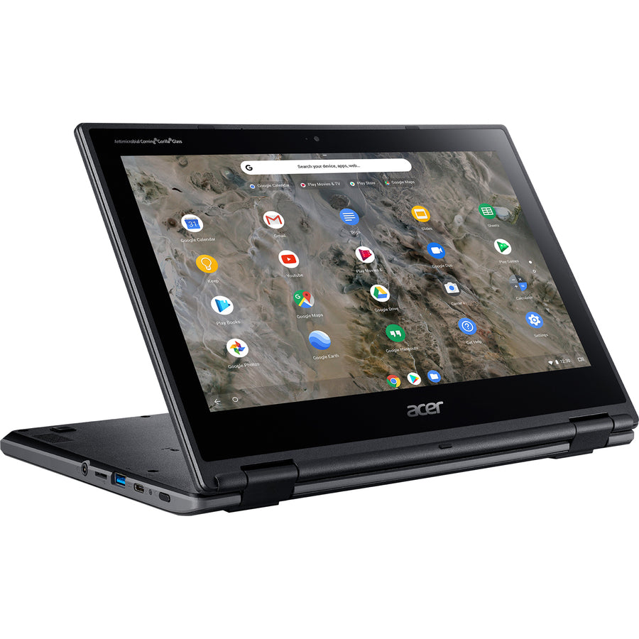 Acer Chromebook Spin 311 R721T R721T-28RM 11.6" Touchscreen 2 in 1 Chromebook - HD - 1366 x 768 - AMD A-Series 7th Gen A4-9120C Dual-core (2 Core) 1.60 GHz - 4 GB RAM - 32 GB Flash Memory - Shale Black NX.HBRAA.001