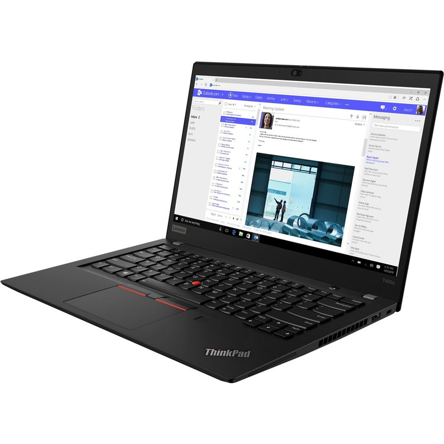 Lenovo ThinkPad T495s 20QJ0007CA 14" Touchscreen Notebook - 1920 x 1080 - AMD Ryzen 7 3700U Quad-core (4 Core) 2.30 GHz - 16 GB Total RAM - 512 GB SSD - Black 20QJ0007CA