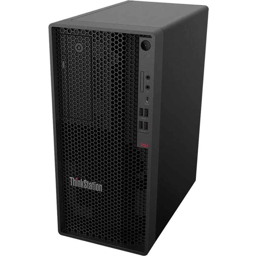 Lenovo ThinkStation P340 30DH00JAUS Workstation - 1 x Intel Octa-core (8 Core) i7-10700 2.90 GHz - 16 GB DDR4 SDRAM RAM - 512 GB SSD - Tower - Raven Black 30DH00JAUS