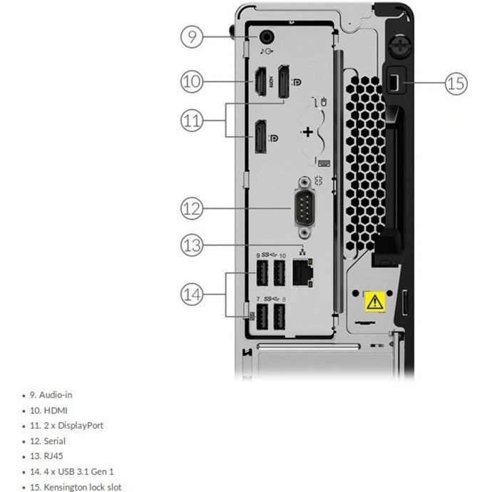 Lenovo ThinkCentre M80s 11CU000HUS Desktop Computer - Intel Core i5 10th Gen i5-10500 Hexa-core (6 Core) 3.10 GHz - 8 GB RAM DDR4 SDRAM - 256 GB SSD - Small Form Factor - Raven Black 11CU000HUS