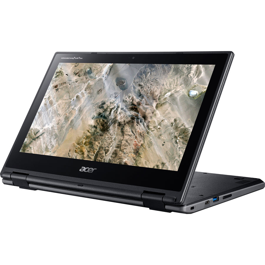 Acer R721T R721T-48A0 11.6" Touchscreen 2 in 1 Chromebook - HD - 1366 x 768 - AMD A-Series 7th Gen A4-9120C Dual-core (2 Core) 1.60 GHz - 4 GB RAM - 32 GB Flash Memory - Shale Black NX.HBRAA.002