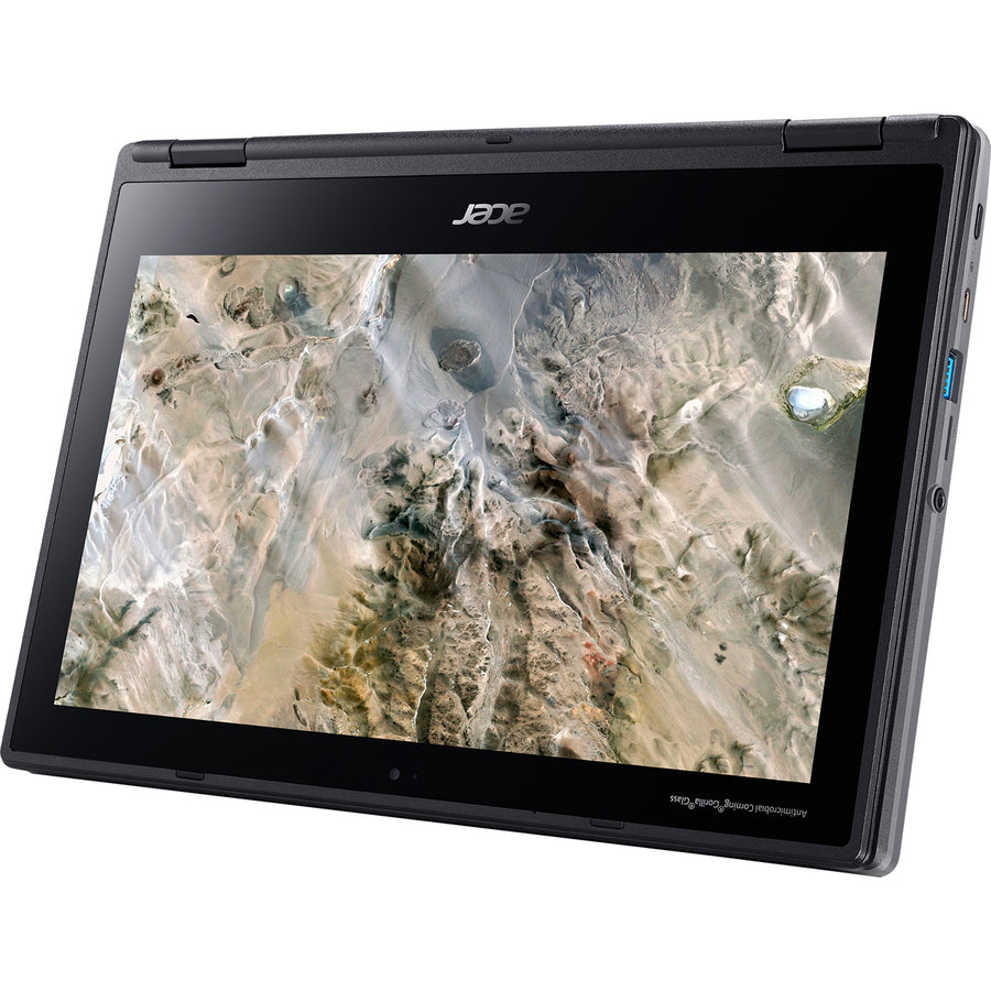 Acer R721T R721T-48A0 11.6" Touchscreen 2 in 1 Chromebook - HD - 1366 x 768 - AMD A-Series 7th Gen A4-9120C Dual-core (2 Core) 1.60 GHz - 4 GB RAM - 32 GB Flash Memory - Shale Black NX.HBRAA.002