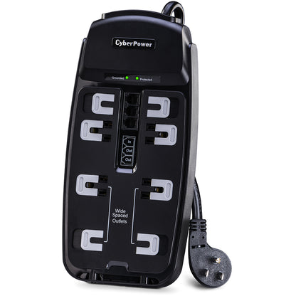 CyberPower CSP806T Professional 8-Outlets Surge Suppressor 6FT Cord and TE - Plain Brown Boxes CSP806T