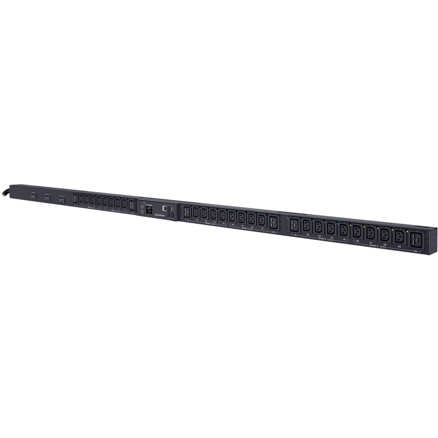 PDU 3 phases 200-240 VCA 30 A avec compteur par prise commuté CyberPower PDU83105 PDU83105