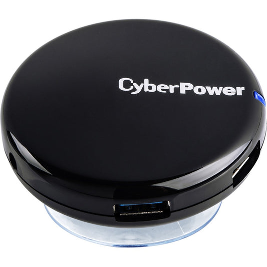 Hub USB 3.0 Superspeed CyberPower CPH430PB avec 4 ports et chargeur secteur 3,6 A - Noir CPH430PB