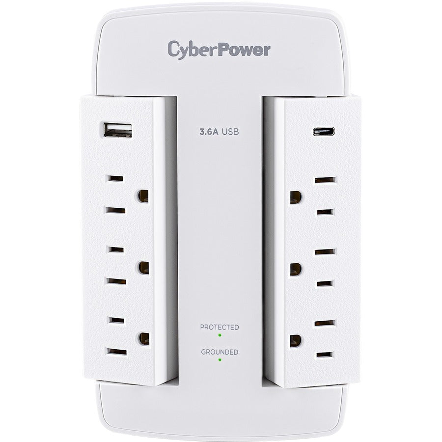 CyberPower Professional 6-Outlet Surge Suppressor/Protector CSP600WSURC5