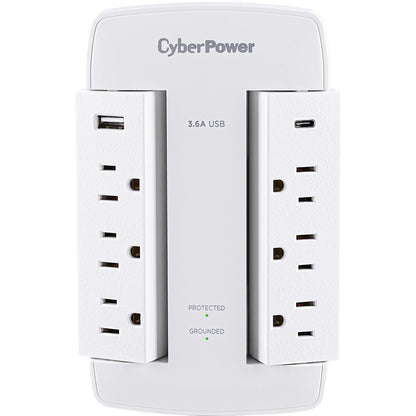 CyberPower Professional 6-Outlet Surge Suppressor/Protector CSP600WSURC5