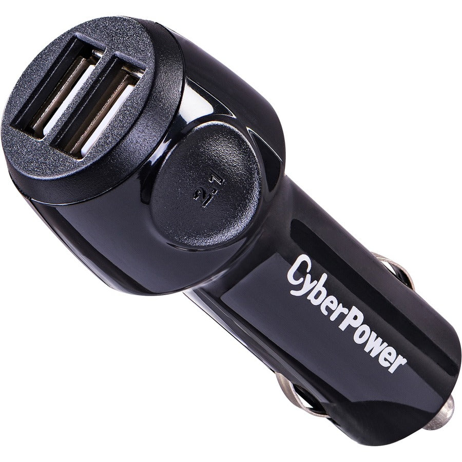 CyberPower CPTDC2U Travel Charger (2) 2.1A USB Port - DC Auto Power Plug CPTDC2U