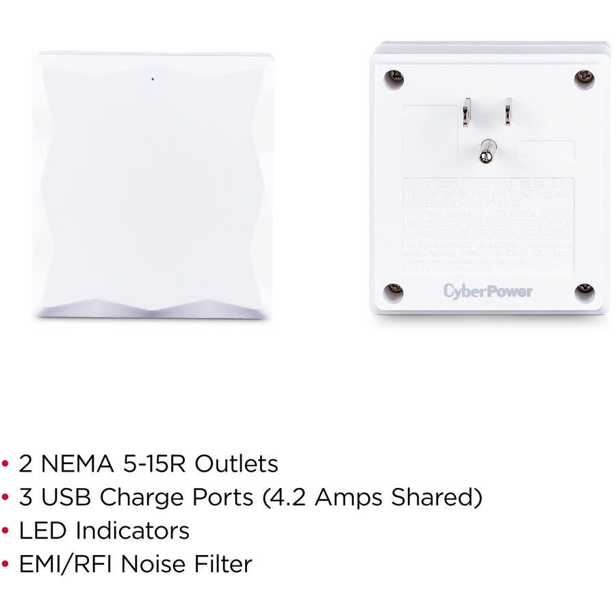 CyberPower Professional 2-OUtlet Surge Suppressor/Protection P2WU