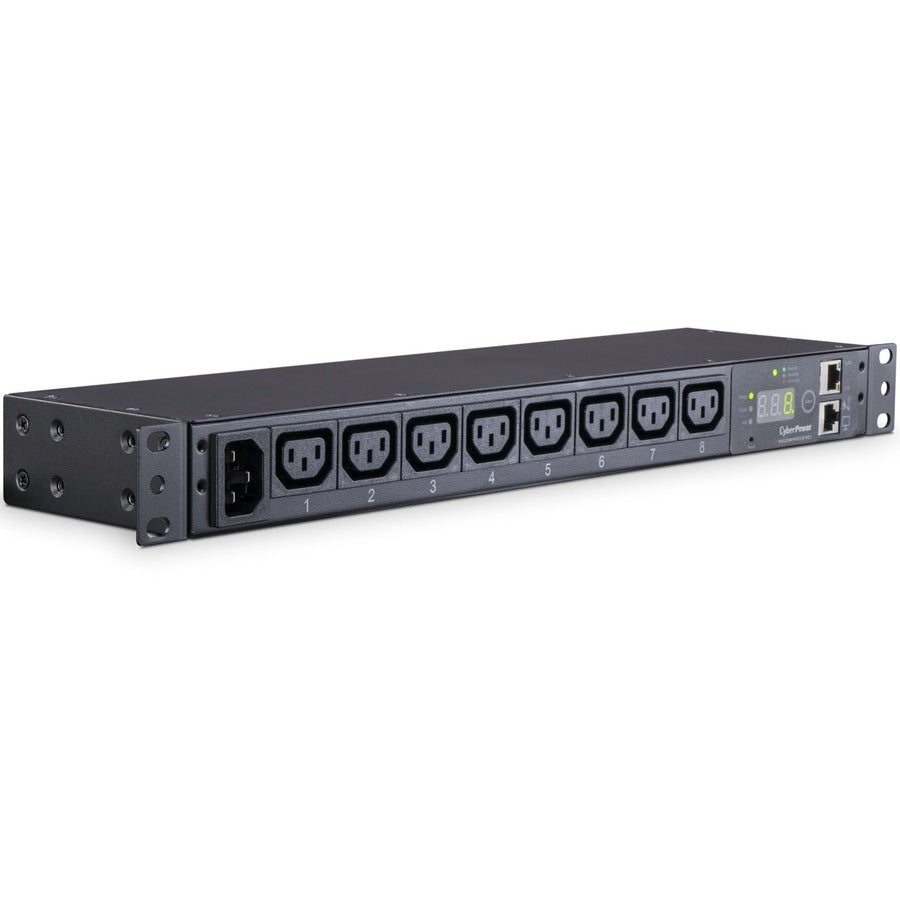 CyberPower Monitored PDU RM 1U PDU20MHVIEC8FNET 20A 8-Outlet PDU20MHVIEC8FNET