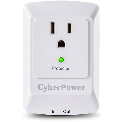 CyberPower CSP100TW Professional 1-Outlet Surge Suppressor with RJ-11 and Wall Tap Plug - Plain Brown Boxes CSP100TW