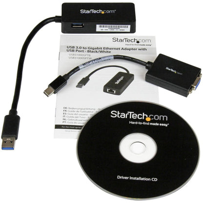 StarTech.com Lenovo ThinkPad X1 Carbon VGA and Gigabit Ethernet Adapter Kit - MDP to VGA - USB 3.0 to GbE LENX1MDPUGBK