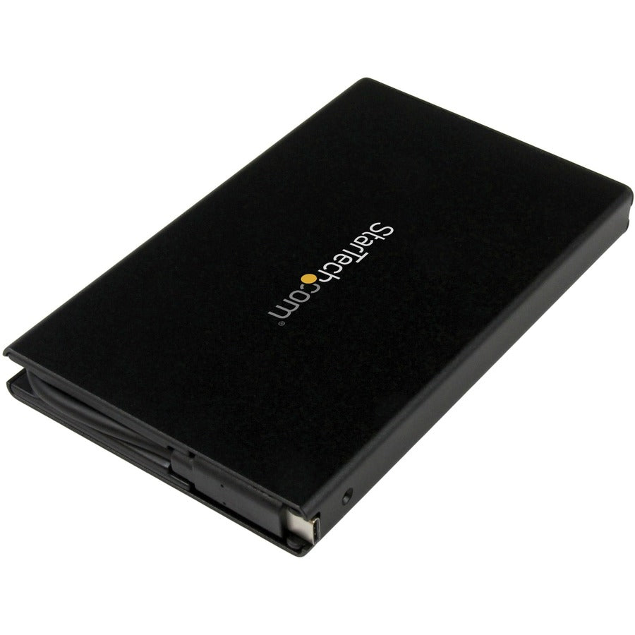 StarTech.com USB-C External Hard Drive Enclosure - USB 3.1 Type C - Integrated USB C Cable - SATA 6Gpbs - SSD/HDD Enclosure S251BU31C3CB