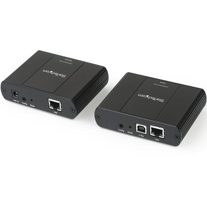 StarTech.com 4 Port USB 2.0 Extender Hub over Cat5e or Cat6 Ethernet Cable - 330ft/100m Metal USB 2.0 Extender Kit - ESD, Powered, 480mbps USB2004EXT2NA