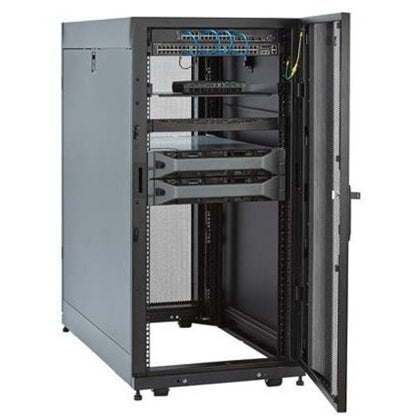 StarTech.com 25U Server Rack Cabinet - 4 Post Adjustable Depth 7-35" Locking Vented Rolling Network/Data/IT Enclosure w/Casters/Cable Mgmt RK2537BKM