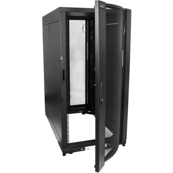 StarTech.com 25U Server Rack Cabinet - 4 Post Adjustable Depth 7-35" Locking Vented Rolling Network/Data/IT Enclosure w/Casters/Cable Mgmt RK2537BKM