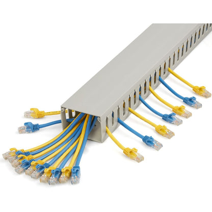 StarTech.com Cable Management Raceway with Cover 3"(75mm)W x 2"(50mm)H, 6.5ft(2m) length, 3/8"(8mm) Slots, Wall Wire Duct, UL Listed CBMWD7550