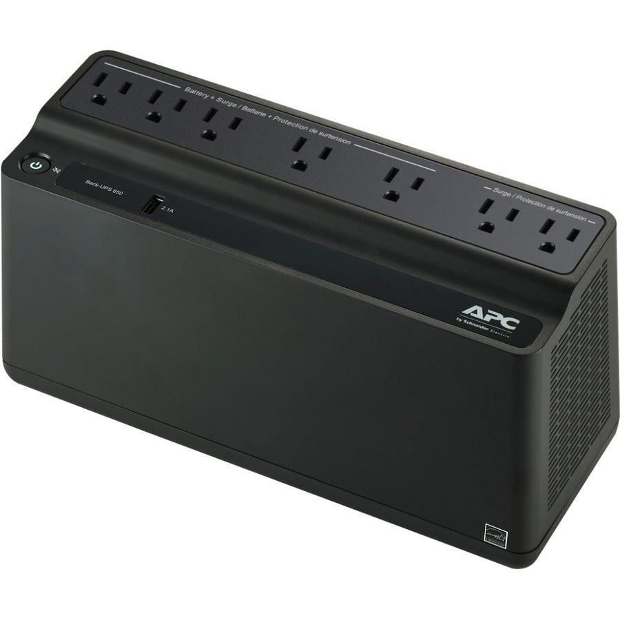 APC by Schneider Electric Back-UPS 650VA, 120V,1 USB charging port, Canada BVN650M1-CA