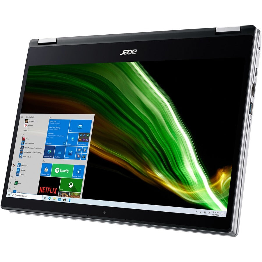 Acer Spin 1 SP114-31 SP114-31-C211 14" Touchscreen 2 in 1 Notebook - HD - 1366 x 768 - Intel Celeron N4500 Dual-core (2 Core) 1.10 GHz - 4 GB RAM - 128 GB Flash Memory - Pure Silver NX.ABWAA.004