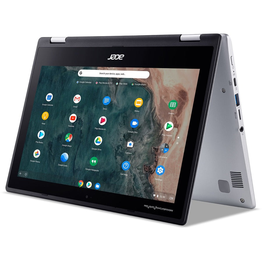 Acer Chromebook Spin 311 CP311-2H CP311-2H-C04Y 11.6" Touchscreen 2 in 1 Chromebook - HD - 1366 x 768 - Intel Celeron N4100 Quad-core (4 Core) 1.10 GHz - 4 GB RAM - 32 GB Flash Memory - Pure Silver NX.HKKAA.002