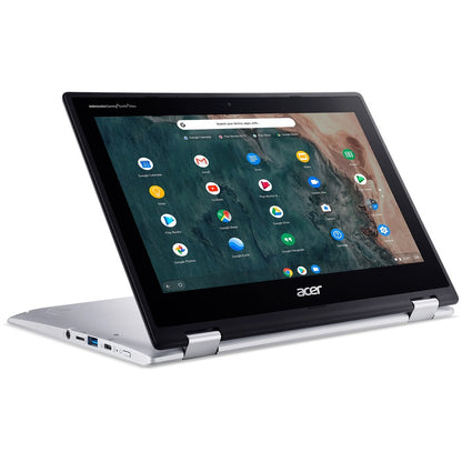 Acer Chromebook Spin 311 CP311-2H CP311-2H-C04Y 11.6" Touchscreen 2 in 1 Chromebook - HD - 1366 x 768 - Intel Celeron N4100 Quad-core (4 Core) 1.10 GHz - 4 GB RAM - 32 GB Flash Memory - Pure Silver NX.HKKAA.002