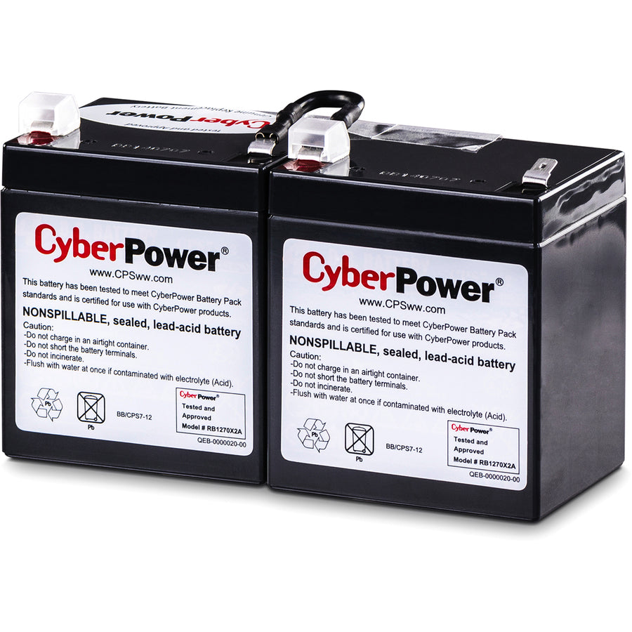 CyberPower RB1270X2A UPS Replacement Battery Cartridge 12V 7AH RB1270X2A