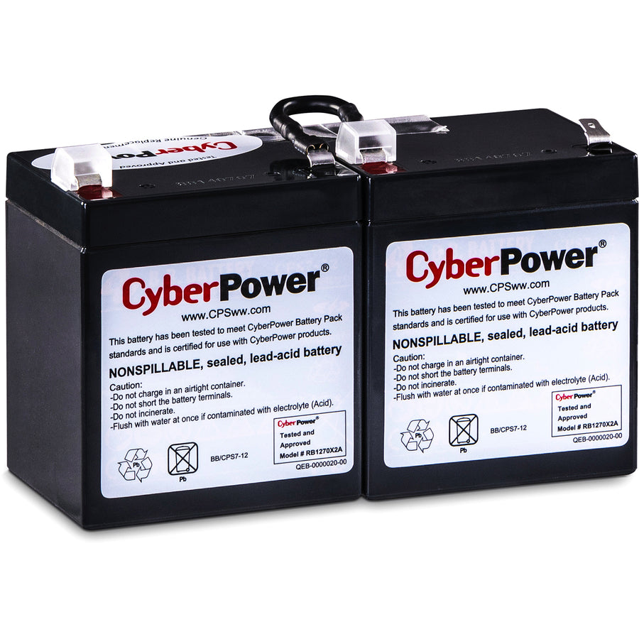 CyberPower RB1270X2A UPS Replacement Battery Cartridge 12V 7AH RB1270X2A