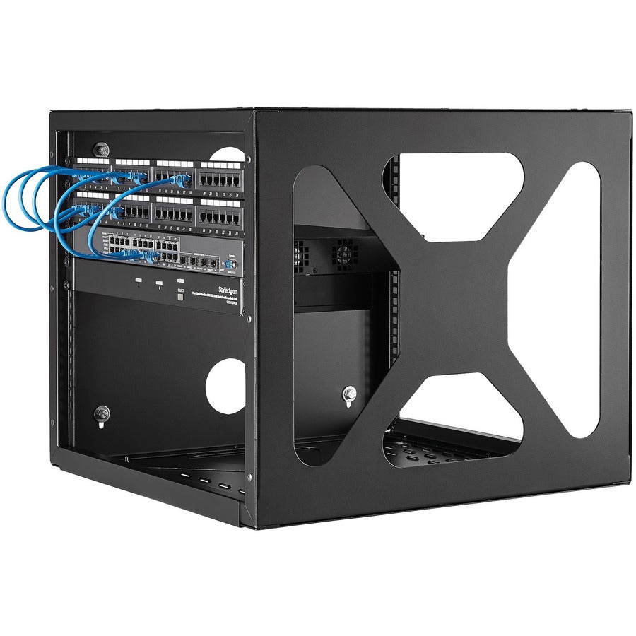 StarTech.com 8U Sideways Wallmount Rack for Servers - Side-Mount Server Rack for Easy Access RK819SIDEM