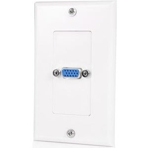 StarTech.com Single Outlet 15-Pin Female VGA Wall Plate - White VGAPLATE