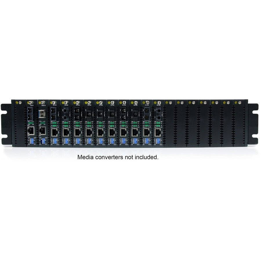 StarTech.com 20-Slot 2U Rack Mount Media Converter Chassis for ET Series 2 ETCHS2U