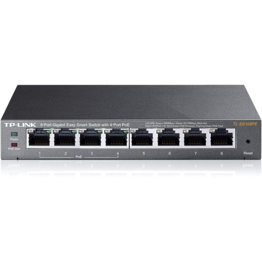 TP-Link 8-Port Gigabit Easy Smart Switch with 4-Port PoE TL-SG108PE