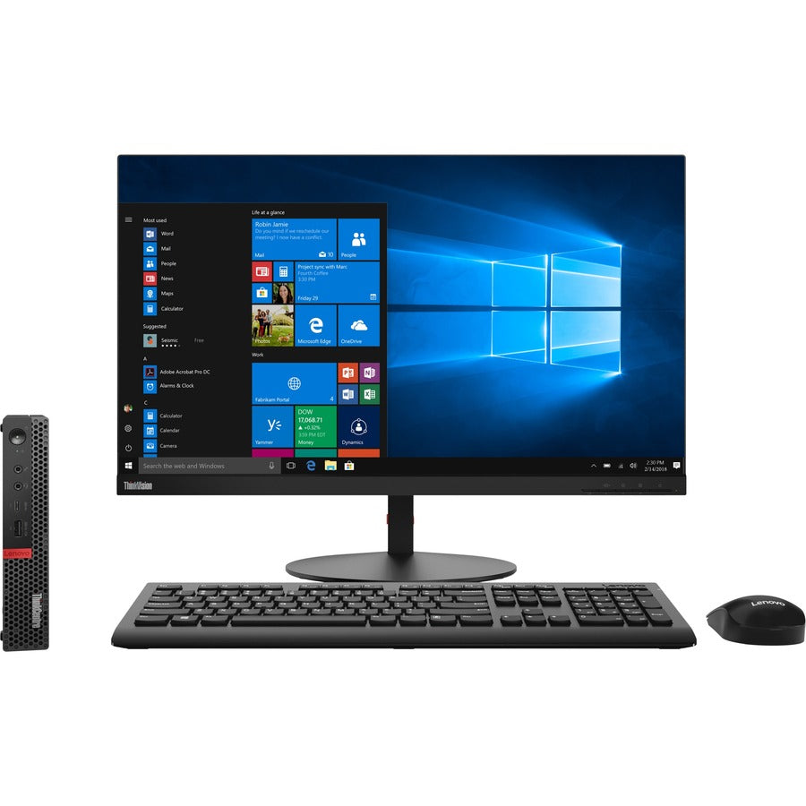 Lenovo ThinkCentre M920q 10RS004VCA Desktop Computer - Intel Core i7 8th Gen i7-8700T Hexa-core (6 Core) 2.40 GHz - 8 GB RAM DDR4 SDRAM - 512 GB M.2 PCI Express NVMe 3.0 x4 SSD - Tiny - Black 10RS004VCA