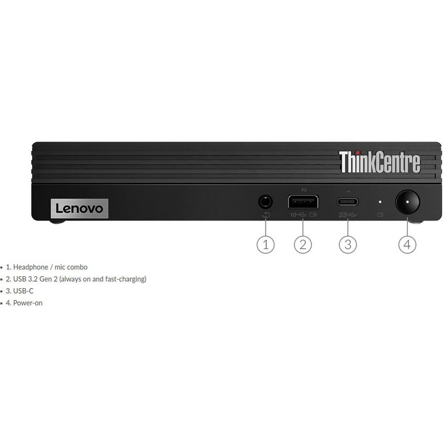 Lenovo ThinkCentre M80q 11DN0039US Desktop Computer - Intel Core i5 10th Gen i5-10500T Hexa-core (6 Core) 2.30 GHz - 8 GB RAM DDR4 SDRAM - 256 GB SSD - Tiny - Raven Black 11DN0039US