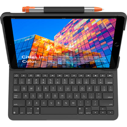 Logitech Slim Folio Keyboard/Cover Case (Folio) Apple, Logitech iPad Air (3rd Generation) Tablet - Graphite 920-009482