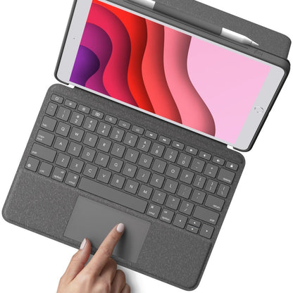 Logitech Combo Touch Keyboard/Cover Case for 10.5" Apple iPad Air (3rd Generation), iPad Pro Tablet - Graphite 920-009610