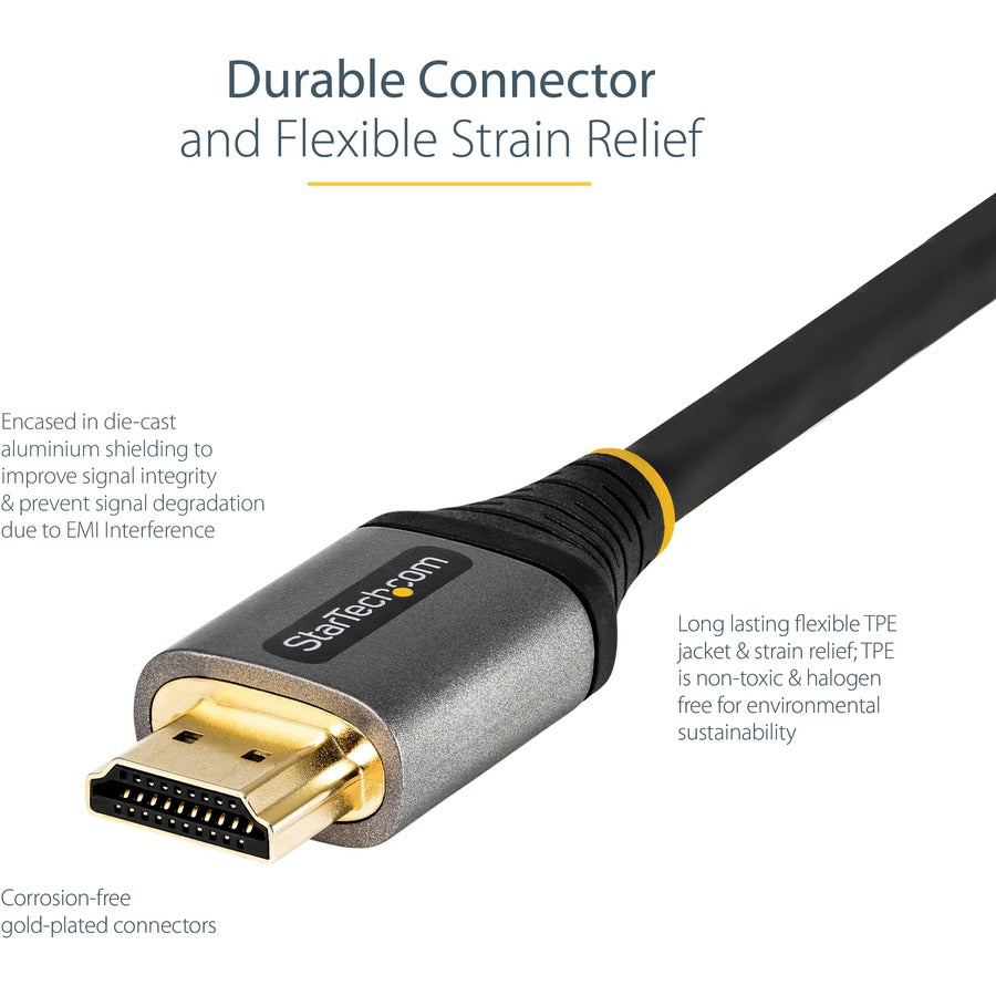 StarTech.com 10ft/3m HDMI 2.1 Cable, Certified Ultra High Speed HDMI Cable 48Gbps, 8K 60Hz/4K 120Hz HDR10+, 8K HDMI Cable, Monitor/Display HDMM21V3M