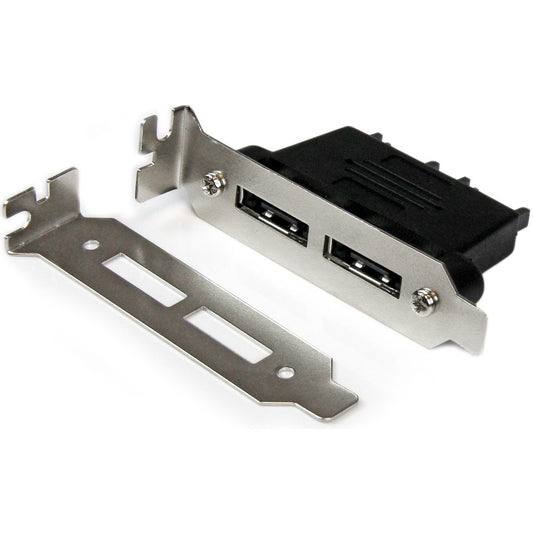 StarTech.com 2 Port Low Profile SATA to eSATA Plate Adapter - F/M ESATAPLT2LPM