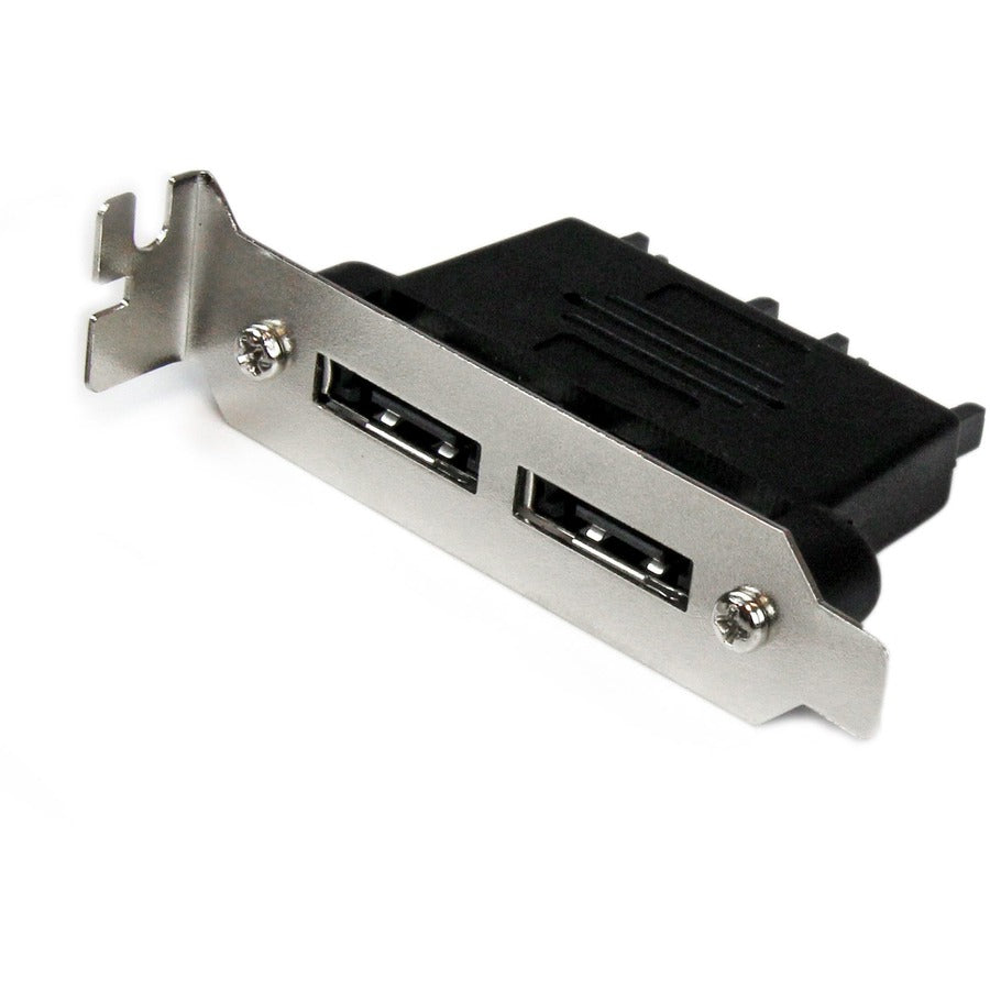 StarTech.com 2 Port Low Profile SATA to eSATA Plate Adapter - F/M ESATAPLT2LPM